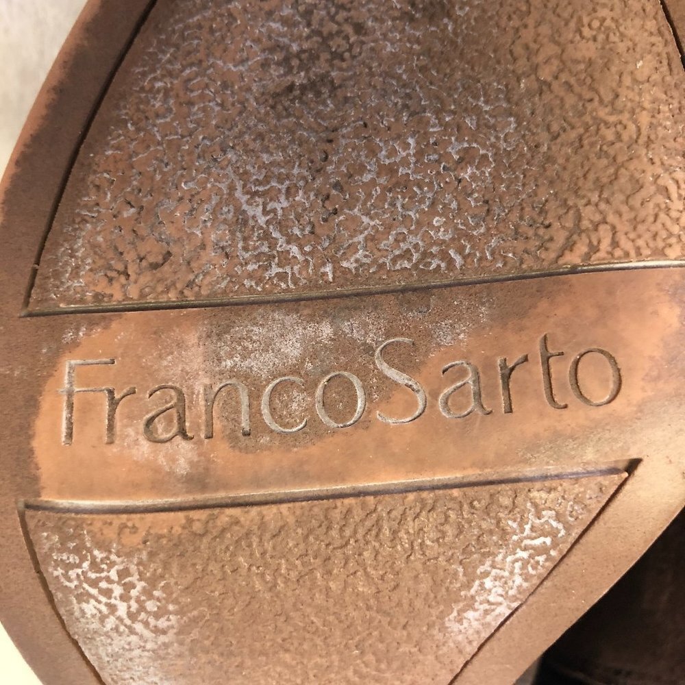 FRANCO SARTO Edaline Brown Ankle Booties Size 7 - Picture 10 of 12